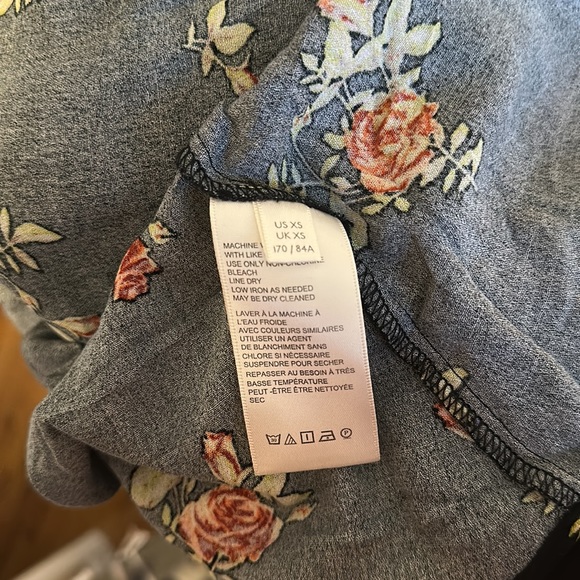 NWOT FREE PEOPLE Floral TATE HiNeck Tunic OpenBack Mini Dress - Picture 7 of 7